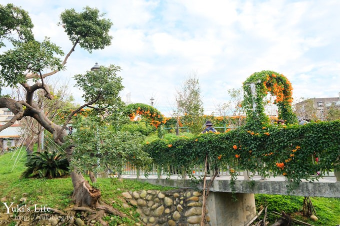 新北特色公園【鶯歌永吉公園】親子假日好去處！3D立體彩繪空橋、可愛公仔、野餐、溜滑梯、炮仗花 - yuki.tw