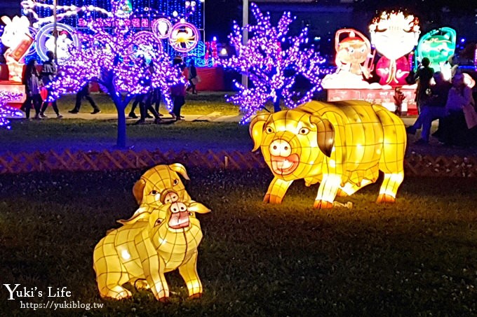 最新【2019新北市豬福滿滿】逛燈會迺夜市×免費碰碰豬親子滾燈超好玩！(活動日期、交通、地點) - yuki.tw