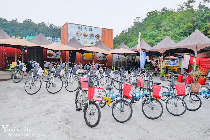 宜蘭礁溪景點》龍潭湖悠活園區，白色貨櫃屋免門票、大碗公溜滑梯野餐餵魚~ - yuki.tw