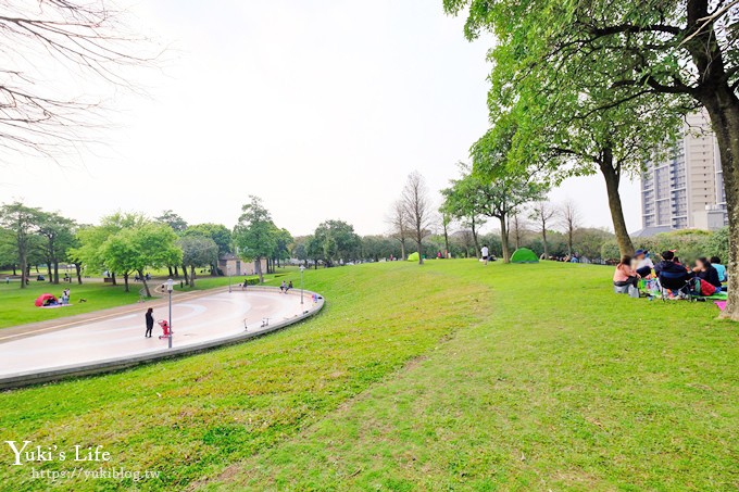 桃園親子景點【大溪埔頂公園】超美花海盛開×野餐好去處×大草皮溜滑梯×大溪老街順遊行程 - yuki.tw