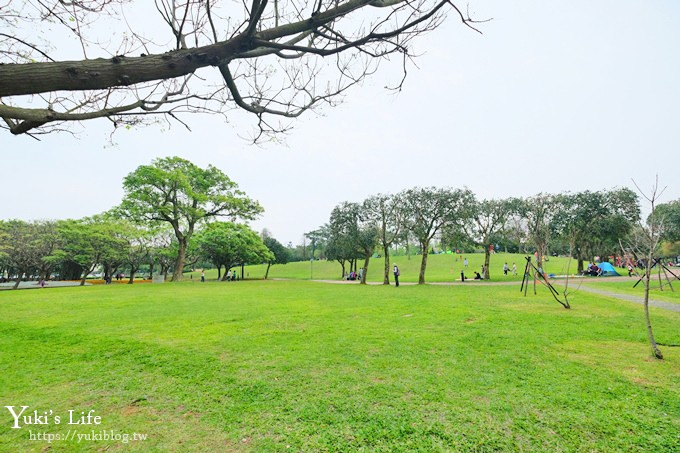 桃園親子景點【大溪埔頂公園】超美花海盛開×野餐好去處×大草皮溜滑梯×大溪老街順遊行程 - yuki.tw