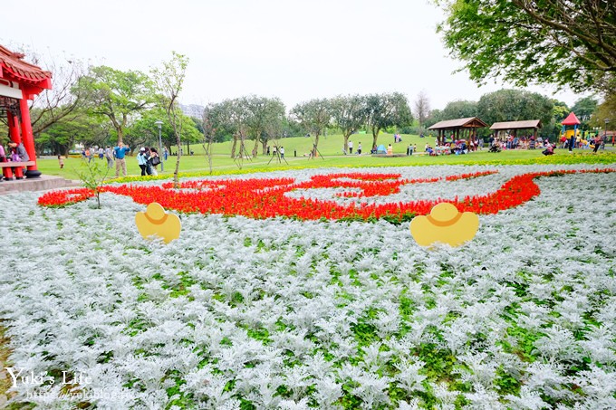 桃園親子景點【大溪埔頂公園】超美花海盛開×野餐好去處×大草皮溜滑梯×大溪老街順遊行程 - yuki.tw