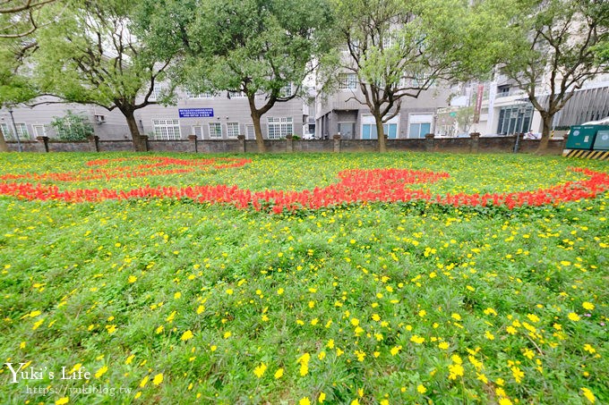 桃園親子景點【大溪埔頂公園】超美花海盛開×野餐好去處×大草皮溜滑梯×大溪老街順遊行程 - yuki.tw