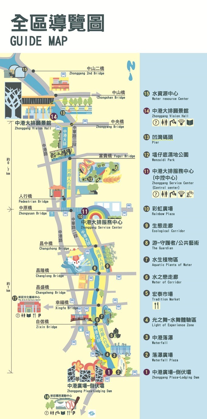 新北親子景點【中港大排親水公園】積木橋×立體彩繪拍照去！(交通、停車、拍照點攻略) - yuki.tw