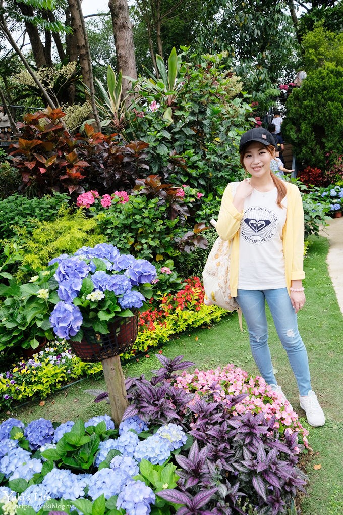 苗栗親子景點【花露休閒農場】繡球花季×玻璃花屋新登場~夢幻雨林景觀餐廳超浪漫 - yuki.tw