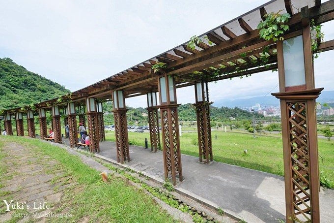 台北特色公園【山水綠小樂園】雙道溜索超刺激！草皮野餐玩沙趣 - yuki.tw