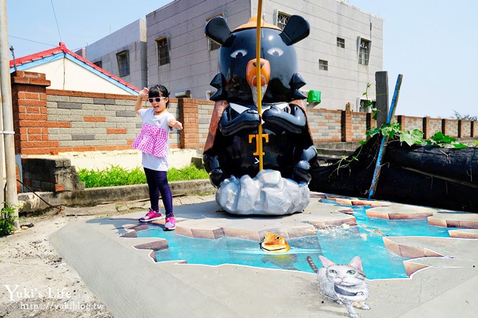 雲林免費親子景點《萡子寮喔熊藝術村》凹雕轉頭佛祖×神仙3D4D彩繪×彌勒達摩雙面畫 - yuki.tw