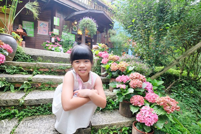 苗栗景點【碧絡角花園咖啡】蘑菇屋繡球花步道也太夢幻×南庄賞花下午茶親子好去處 - yuki.tw