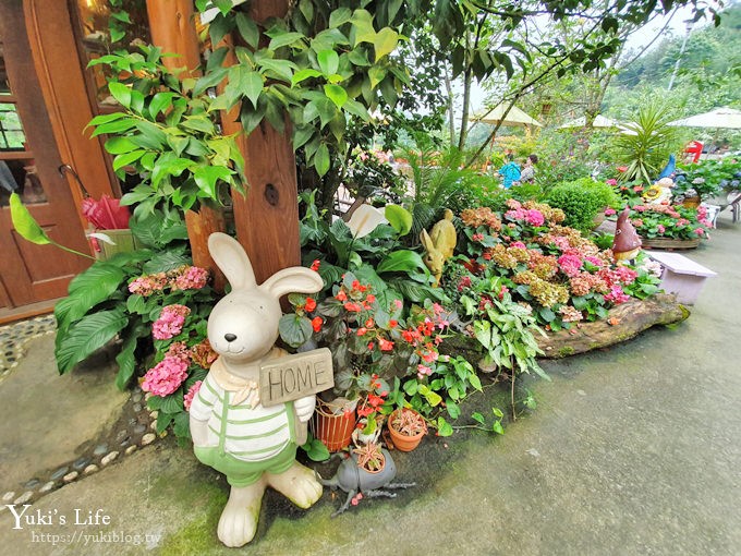 苗栗景點【碧絡角花園咖啡】蘑菇屋繡球花步道也太夢幻×南庄賞花下午茶親子好去處 - yuki.tw