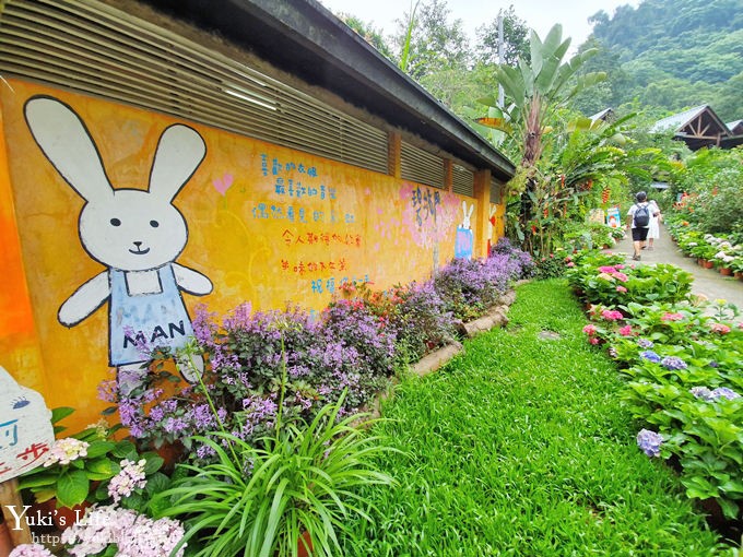 苗栗景點【碧絡角花園咖啡】蘑菇屋繡球花步道也太夢幻×南庄賞花下午茶親子好去處 - yuki.tw