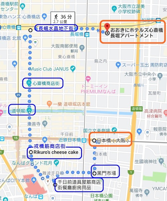 平價大阪親子住宿推薦【Ookini奧奇尼心齋橋長堀公寓】有廚房洗衣機空間超大、還附wifi機(飯店交通餐廳懶人包) - yuki.tw