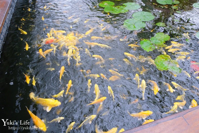 宜蘭親子景點【礁溪金車蘭花園】兒童遊戲區超大心、賞花賞魚還能吃蝦~下午茶推薦必打卡行程點！ - yuki.tw