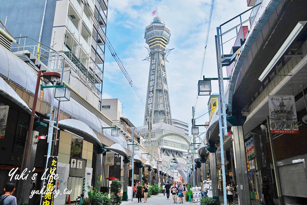 大阪必訪免費景點【通天閣】新世界商店街巨型食物招牌，每家都有特色 - yuki.tw