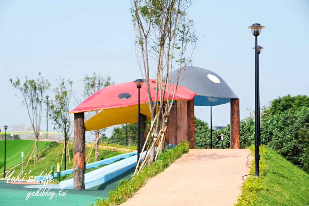 苗栗景點【獅山多功能運動公園】火炎山地景溜滑梯×親子放電免費好去處！ - yuki.tw