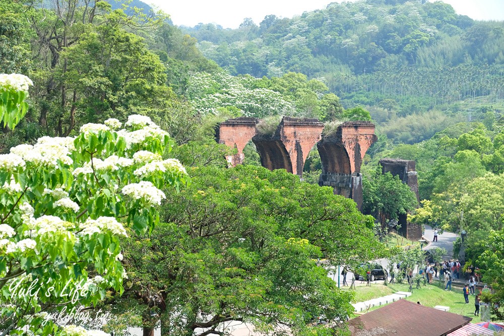 苗栗美食【山驛漫食館】三義龍騰斷橋旁景觀餐廳×舊山線鐵道自行車用餐賞花點 - yuki.tw