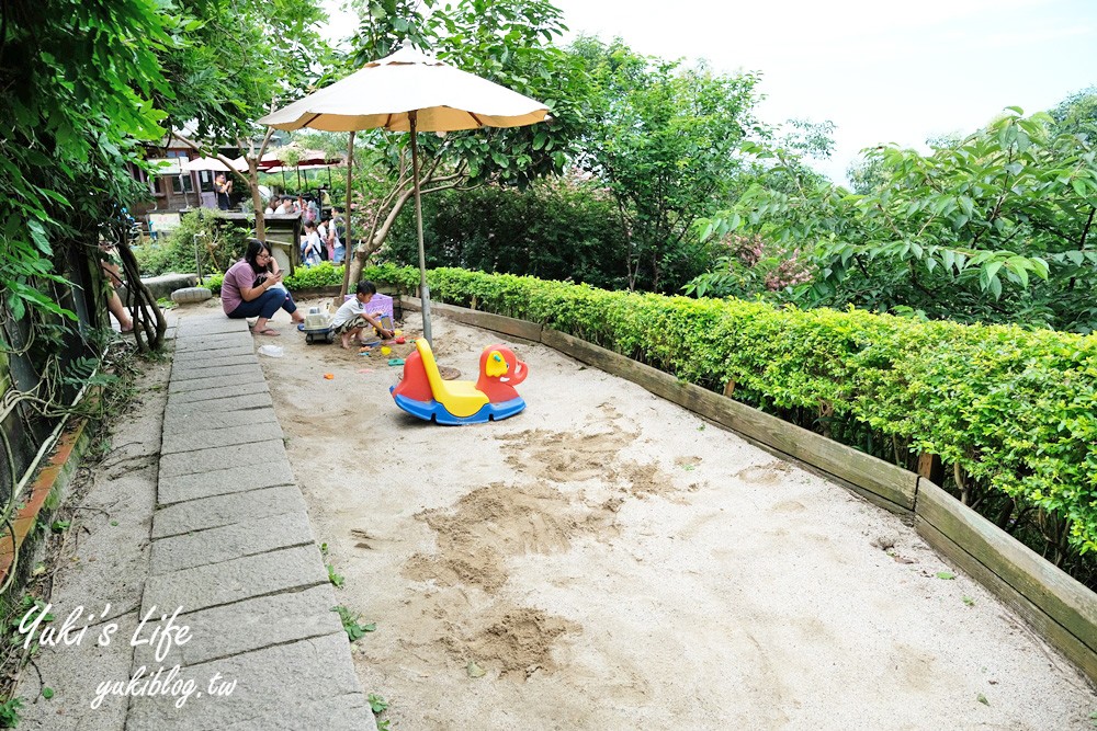 新北八里柚香農場(桃樂絲森林餐廳)小動物親子景觀餐廳、草皮沙坑、免門票 - yuki.tw