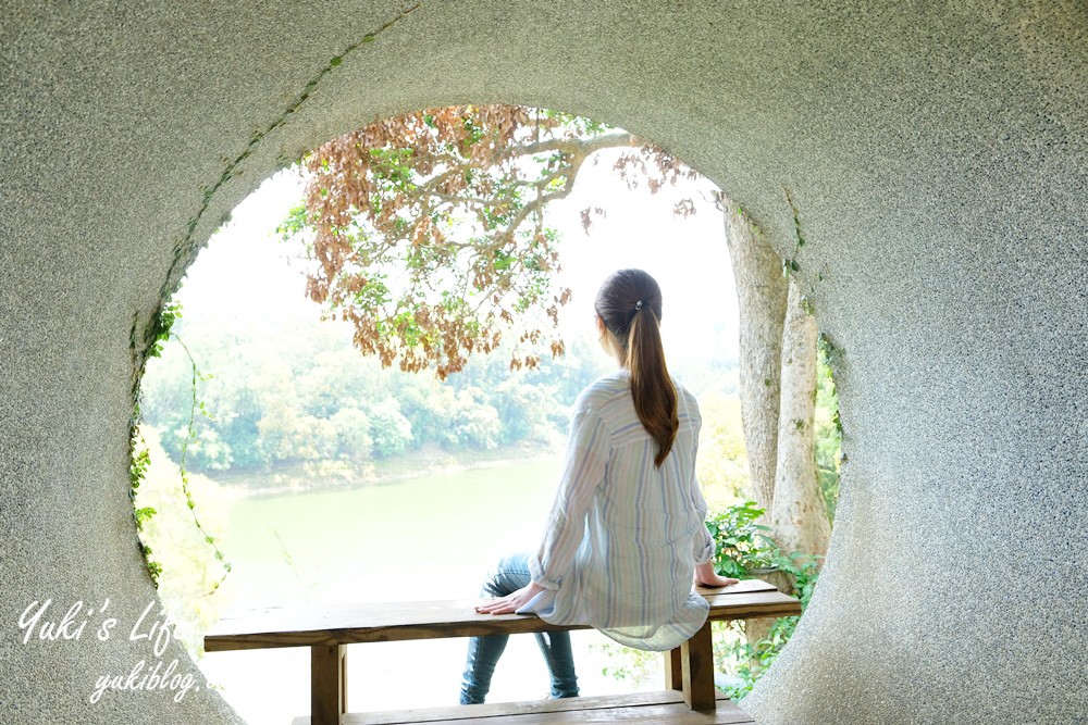 苗栗景點【日新島】吊橋湖中島親子景點×水榭樓台景觀咖啡廳~明德水庫自然風光散步去 - yuki.tw