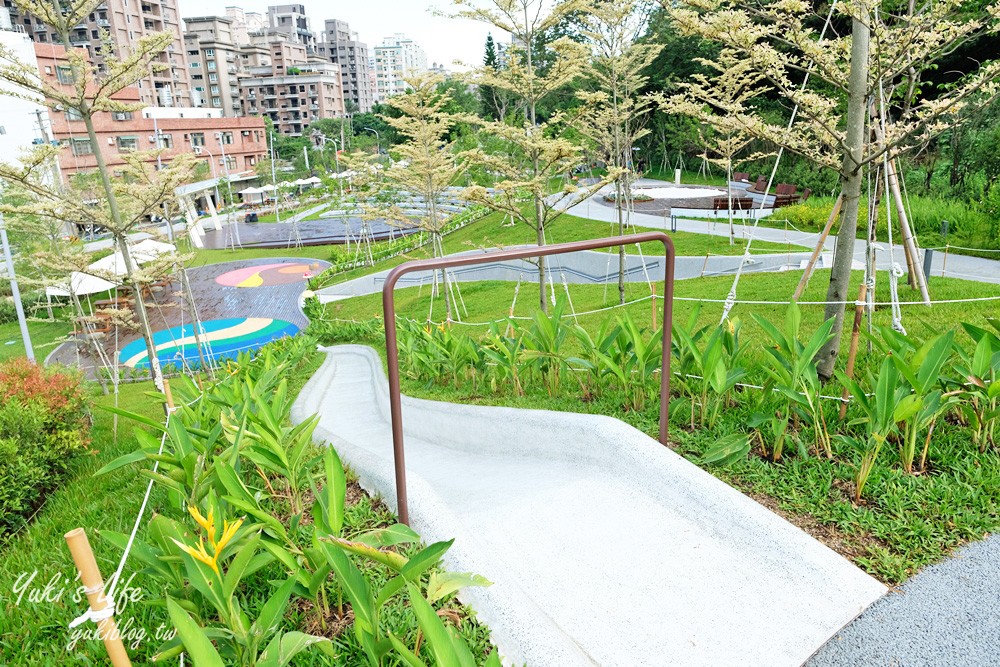 桃園親子景點【大有梯田生態公園】全國首創梯田公園!共融式森林遊戲區~玩水、野餐、冒險桃戰場! - yuki.tw