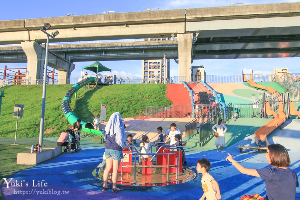 台北親子景點┃新北大都會公園「熊猴森樂園」全台最大31座溜滑梯！捷運三重站特色公園 - yuki.tw