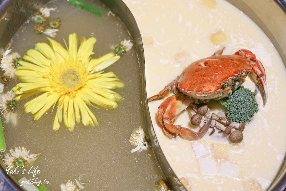 台北美食【東雛菊火鍋】中國風特色火鍋~蟹黃湯底、海鮮大拼盤好威(捷運公館站) - yuki.tw