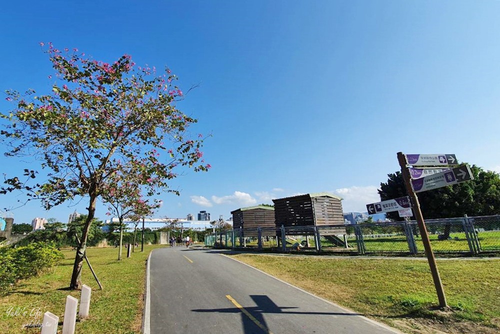 免費親子景點》浮洲藝術河濱公園vs羊咩咩的家～野餐大草皮，停車方便，騎腳踏車一日遊 - yuki.tw