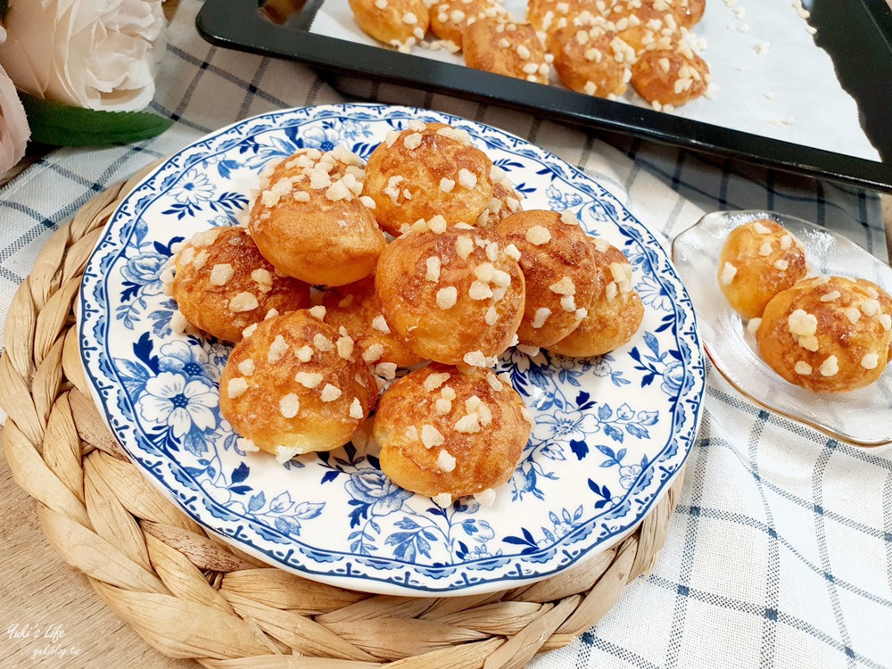 簡單食譜》珍珠糖泡芙作法～華麗小泡芙步驟 不需打發 1小時內完成 - yuki.tw