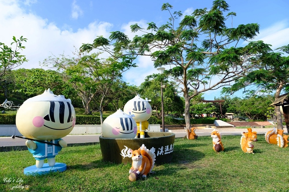 屏東車城景點|四重溪溫泉公園|免門票泡足湯、日式神社景觀、可愛公仔等你來拍！ - yuki.tw