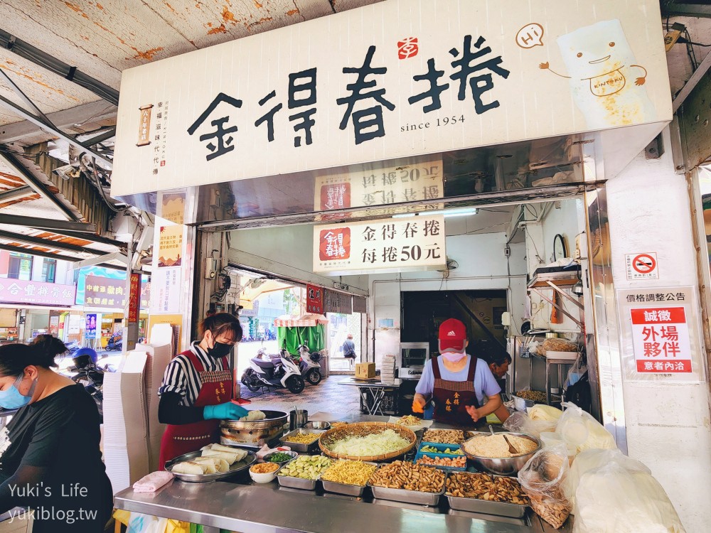 台南美食》金得春捲，包皇帝豆的60年老店，國華街 永樂市場小吃推薦 - yuki.tw