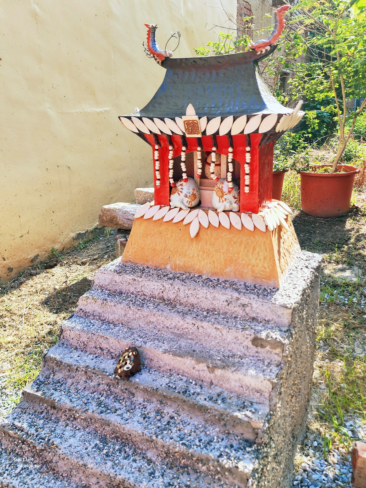 彰化鹿港迷你鳥居神社》蛙港神社，神話風新景點，祈求旅途平安順利 - yuki.tw