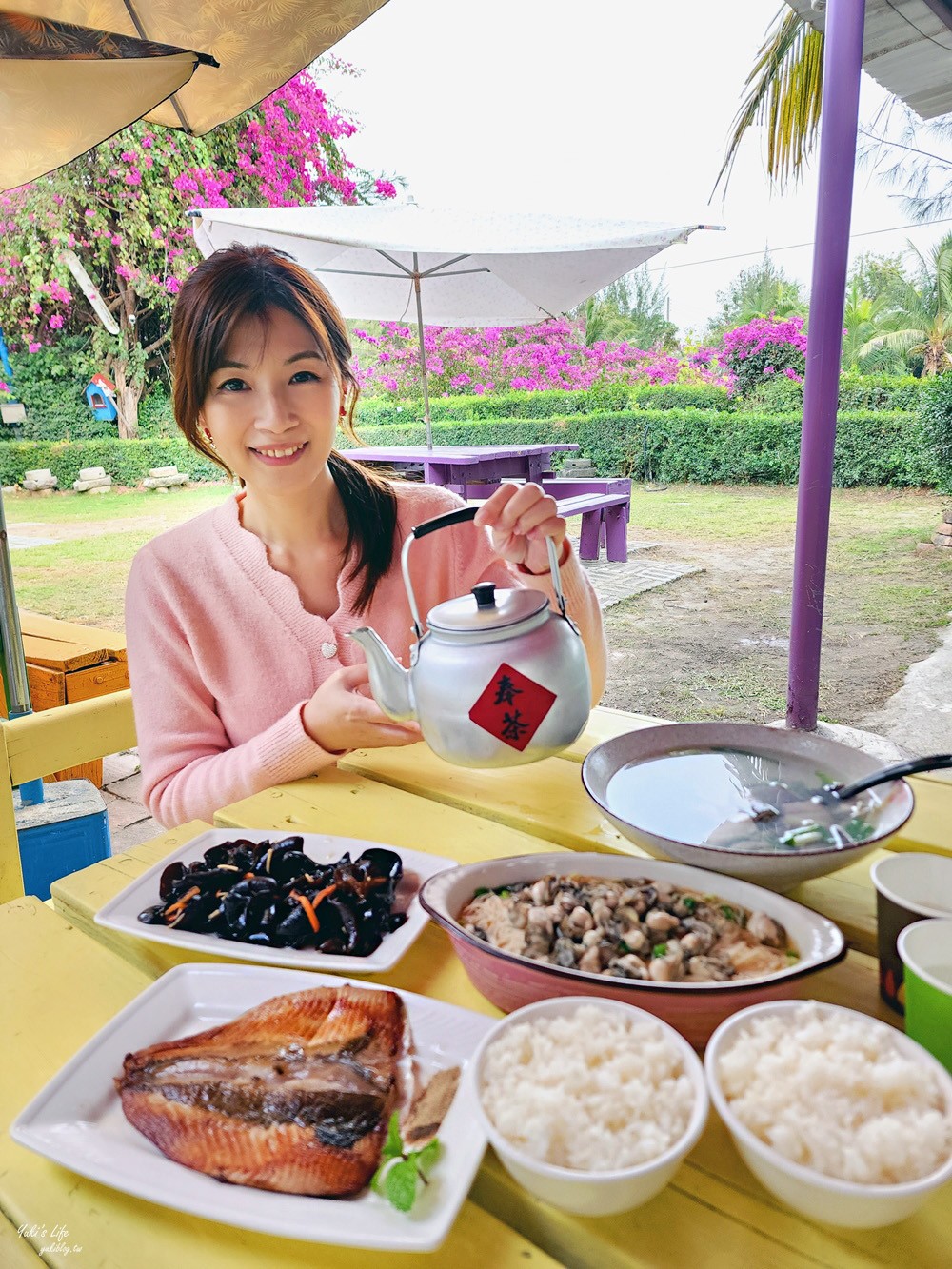 台南安南美食│椰庭景觀餐廳│必吃古早味粉圓冰，被貓咪包圍用餐還能餵魚 - yuki.tw