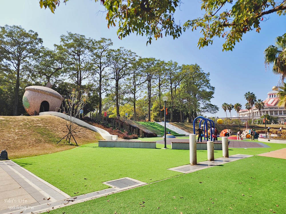 雲林斗六膨鼠森林公園》橡果溜滑梯,戲水池玩水,森林市集~超放電親子景點 - yuki.tw