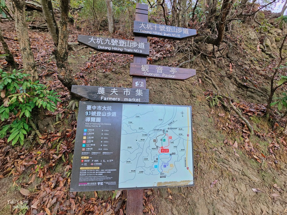 台中大坑景點》大坑九號步道，平緩輕鬆好攻略，農夫市集一路吃吃喝喝太好玩～ - yuki.tw