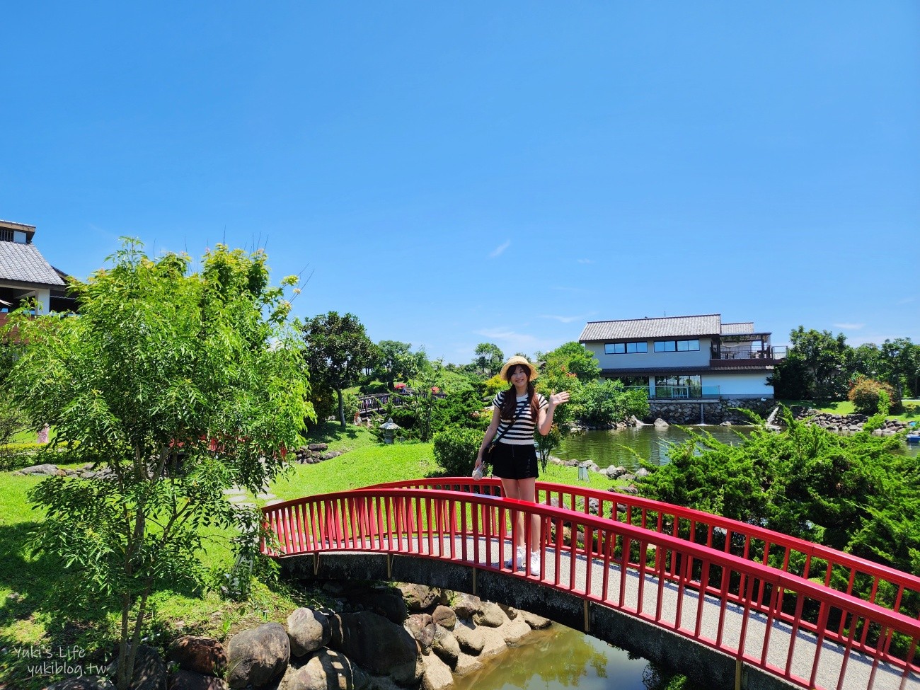 宜蘭綠舞日式主題園區，美拍日式庭園親子景點，萌萌水豚君.草泥馬.梅花鹿 - yuki.tw