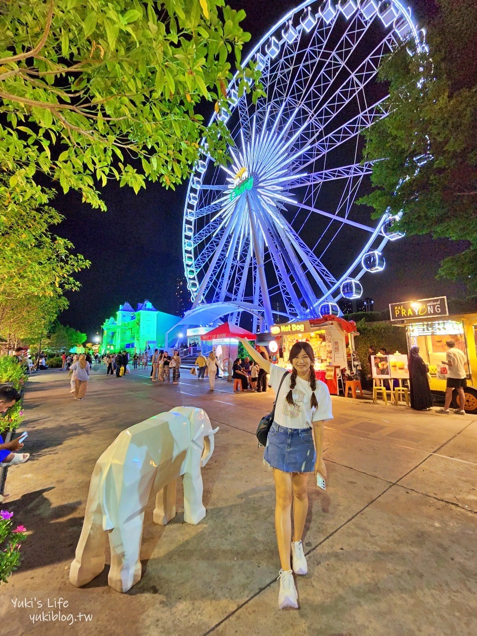 泰國曼谷Asiatique河濱碼頭夜市～曼谷夜市推薦必訪景點！摩天輪、旋轉木馬也太美(交通) - yuki.tw