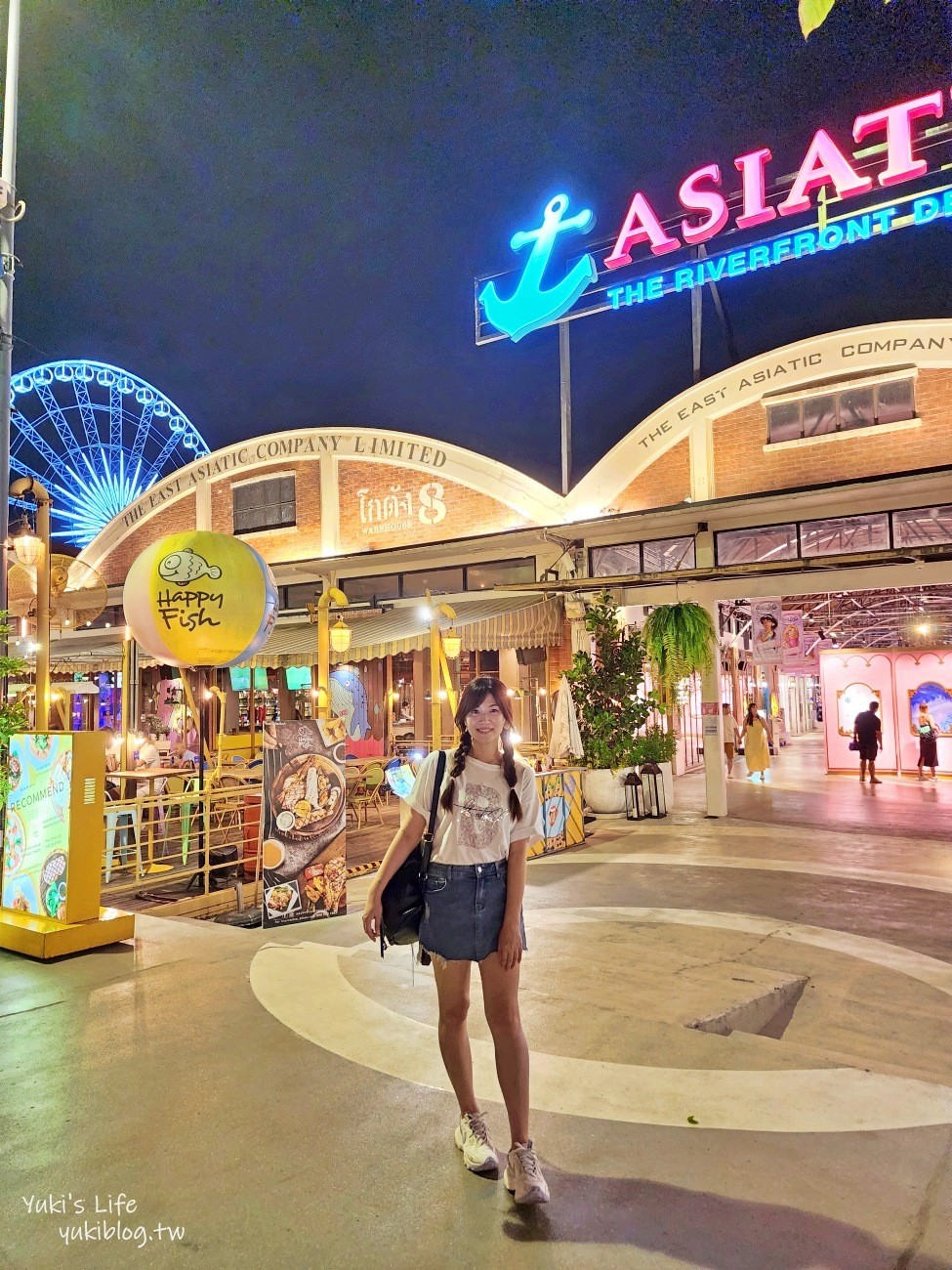 泰國曼谷Asiatique河濱碼頭夜市～曼谷夜市推薦必訪景點！摩天輪、旋轉木馬也太美(交通) - yuki.tw