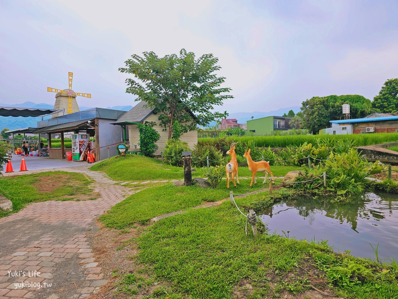 苗栗棗莊古藝庭園膳坊，附親子區玩沙坑餵魚，電動車免費玩，家人聚餐好去處~