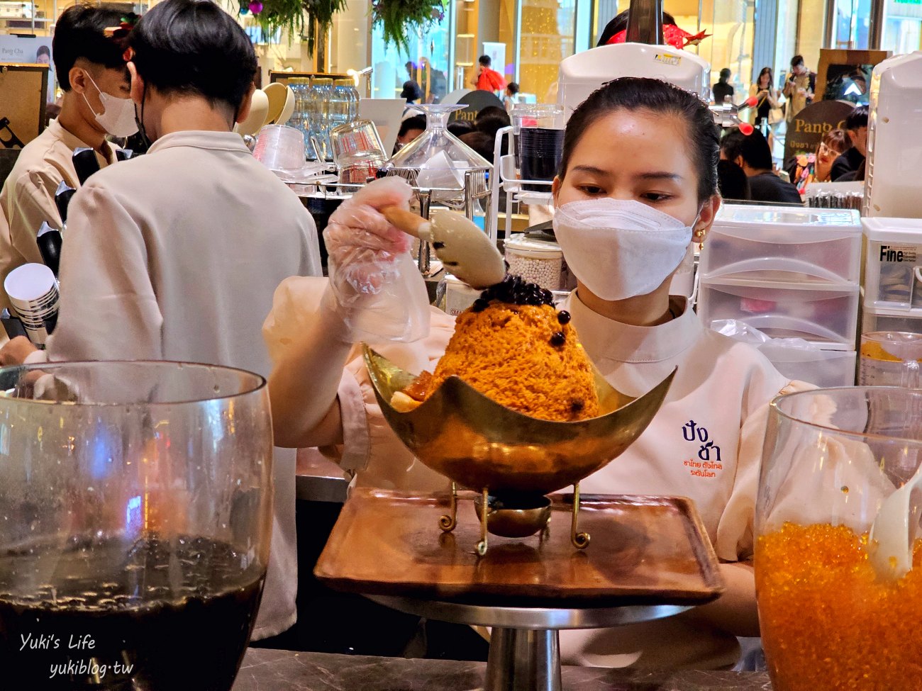 泰國曼谷美食》Pang Cha珍珠泰奶剉冰，巨型泰奶冰好浮誇，米其林推薦甜點～ - yuki.tw