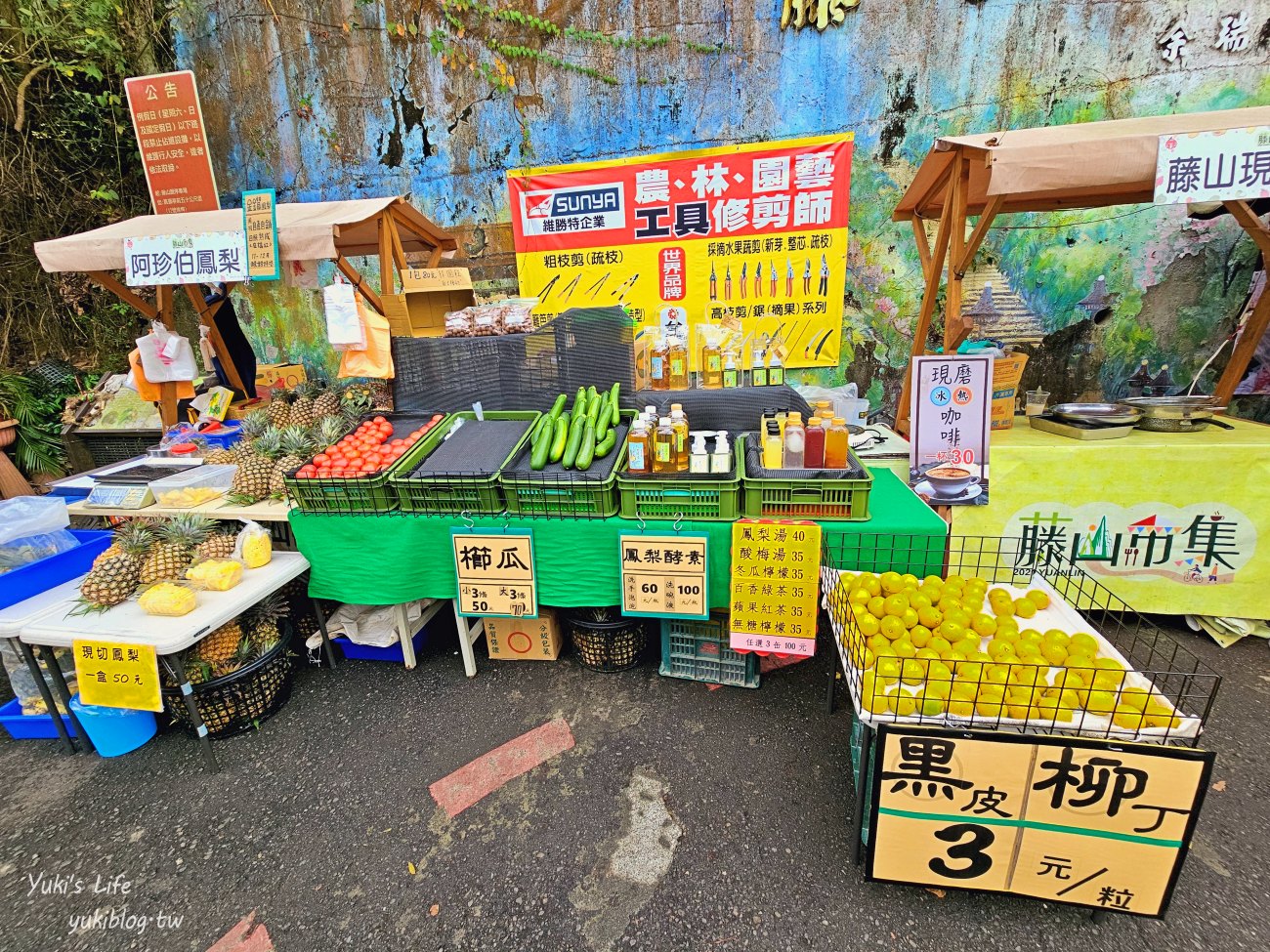 彰化景點【藤山步道】必吃美食愛玉蛋餅！散步逛農產藤山市集，菜價超便宜！ - yuki.tw