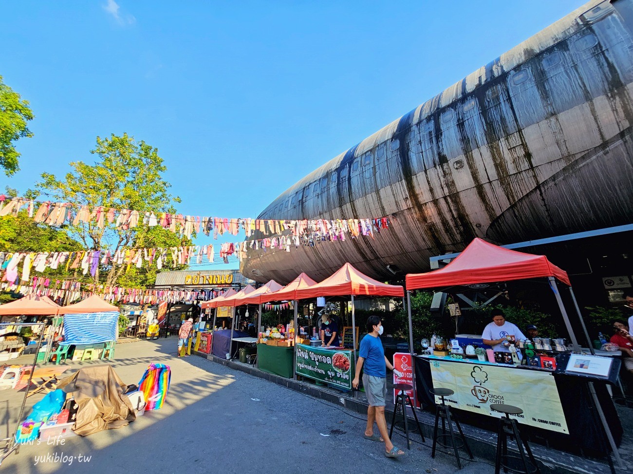 曼谷景點【CHANG CHUI飛機市集】真實巨大飛機.文青風佈置.餐廳商店超Chill - yuki.tw