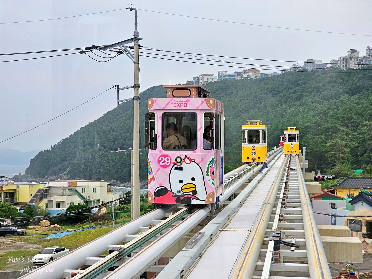 釜山海雲台必玩景點┃藍線公園膠囊列車&青沙浦天空步道 - yuki.tw