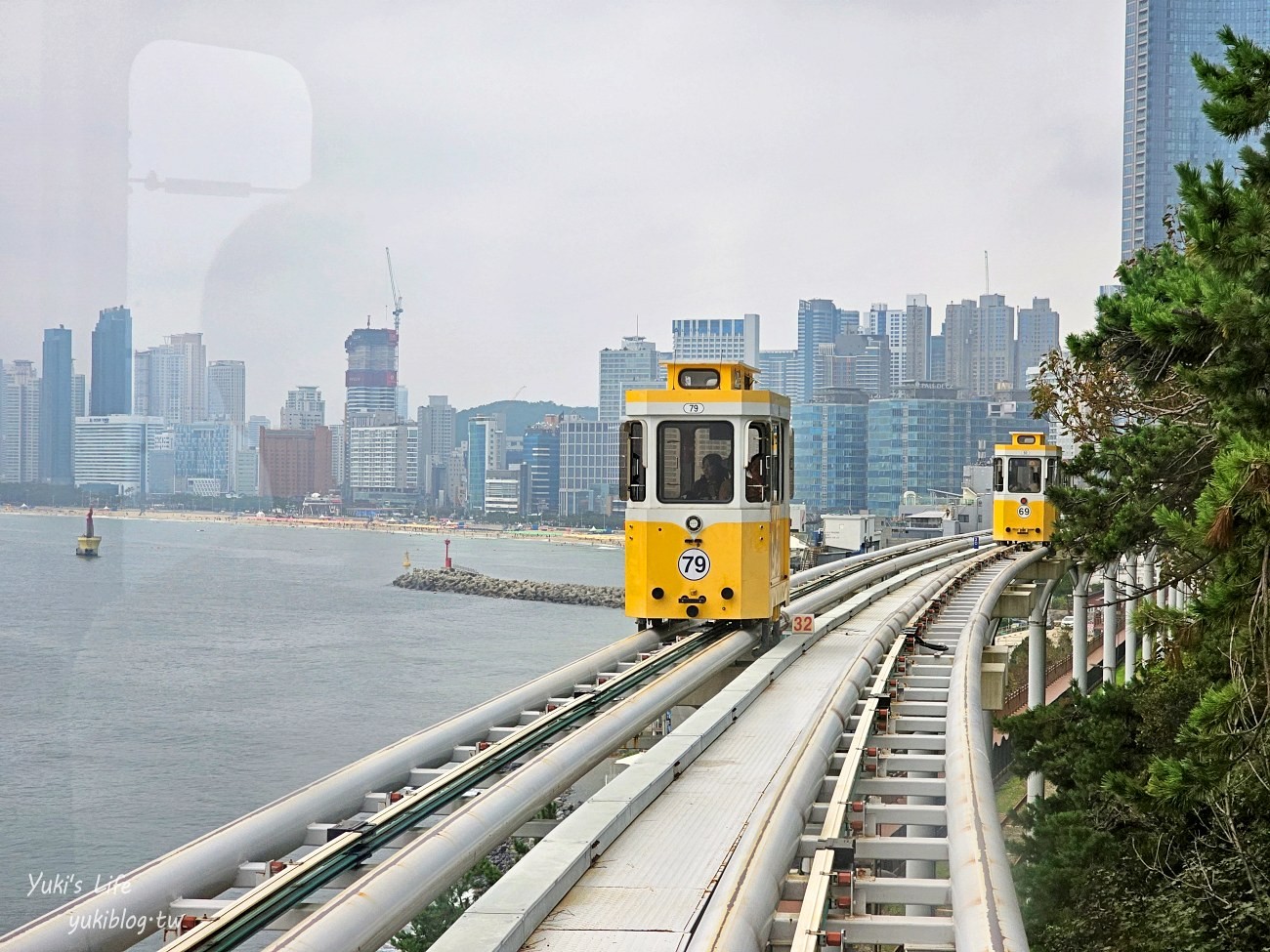 釜山海雲台必玩景點┃藍線公園膠囊列車&青沙浦天空步道 - yuki.tw