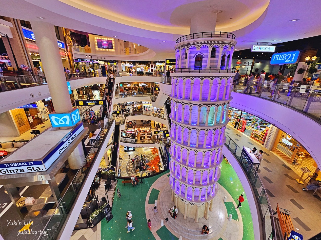 【芭達雅景點】Terminal 21環遊世界主題百貨，整架飛機超吸睛，銅板價美食街必吃爆 - yuki.tw