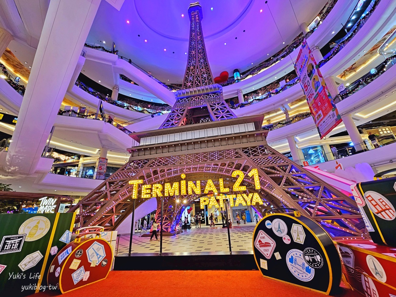 【芭達雅景點】Terminal 21環遊世界主題百貨，整架飛機超吸睛，銅板價美食街必吃爆 - yuki.tw