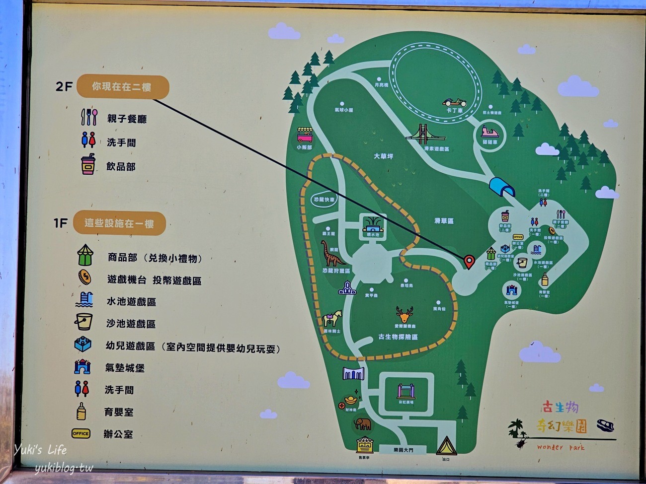 彰化親子景點》古生物奇幻樂園，最新恐龍主題遊樂園！恐龍射擊、飛天馬車太刺激！ - yuki.tw