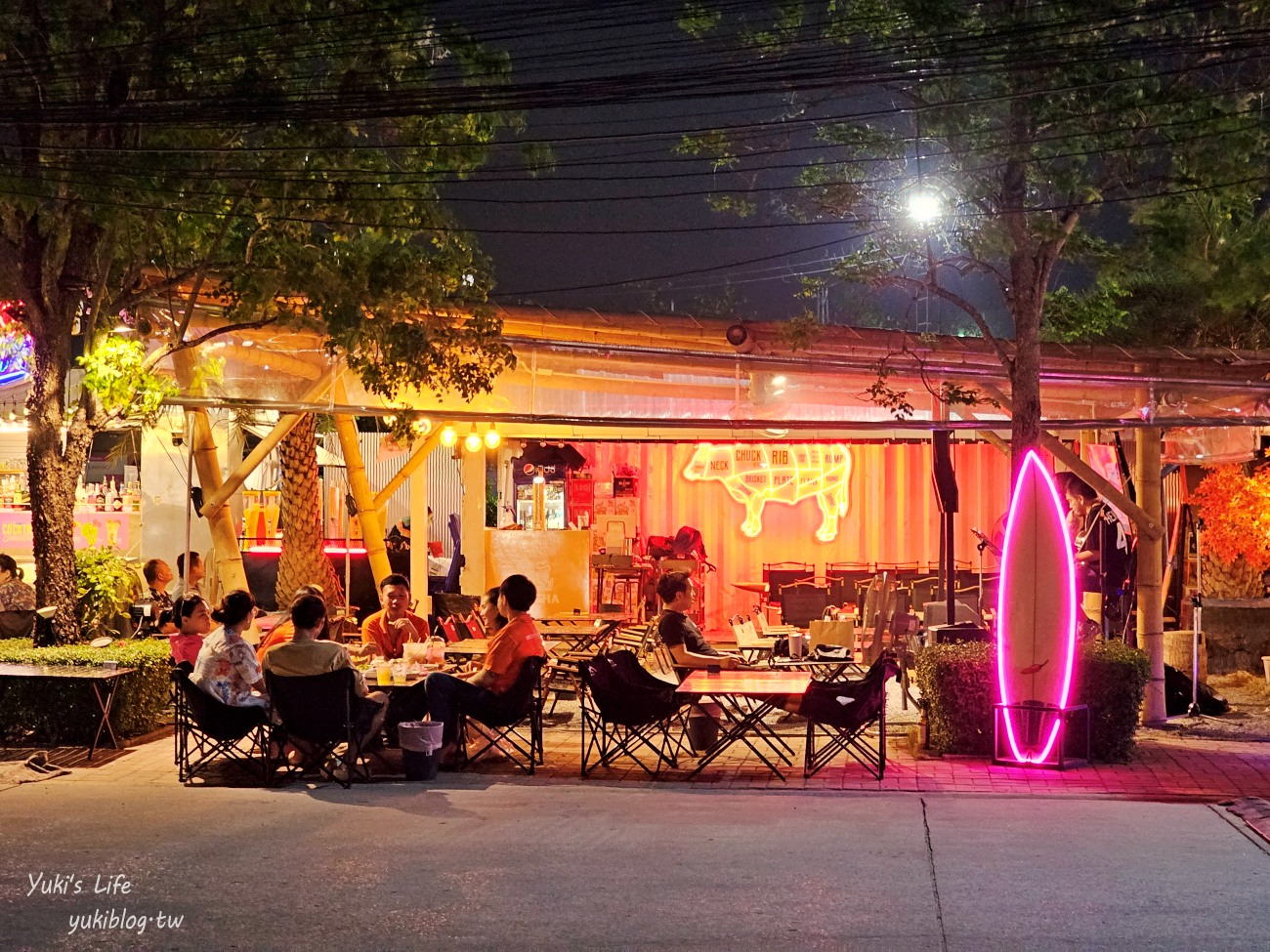 曼谷夜市推薦【席娜卡琳火車夜市】當地人愛逛的飛機夜市，便宜美食超多保證淪陷 - yuki.tw