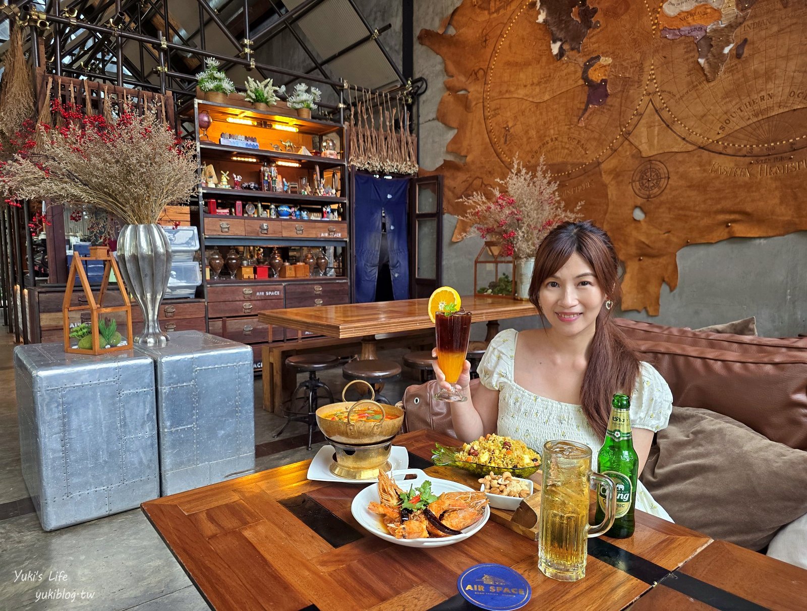 華欣網美餐廳【Air Space Hua Hin】人氣超夯的古董風餐廳，鹹食甜食都好吃 - yuki.tw