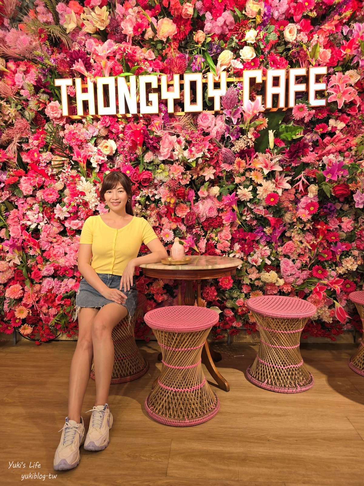 曼谷網美咖啡廳【Thongyoy Cafe】來當花仙子，平價飲料，叢林圍繞的夢幻幸福感 - yuki.tw