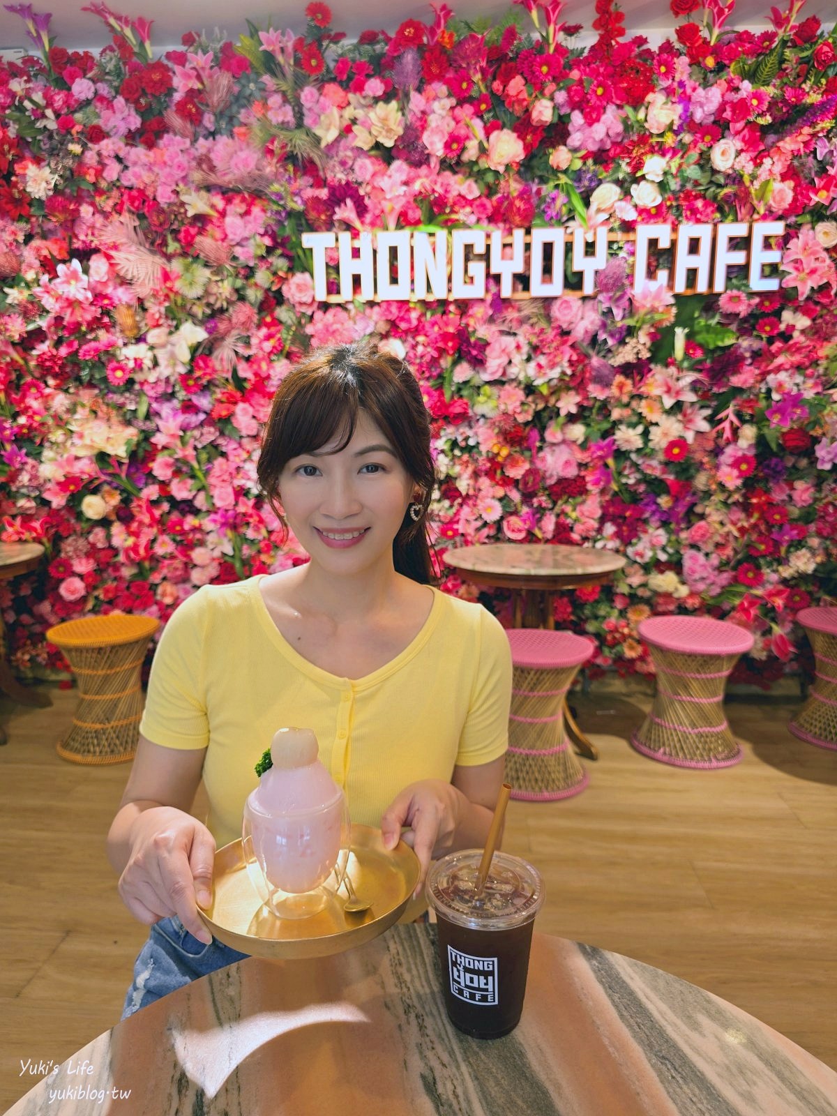 曼谷網美咖啡廳【Thongyoy Cafe】來當花仙子，平價飲料，叢林圍繞的夢幻幸福感 - yuki.tw