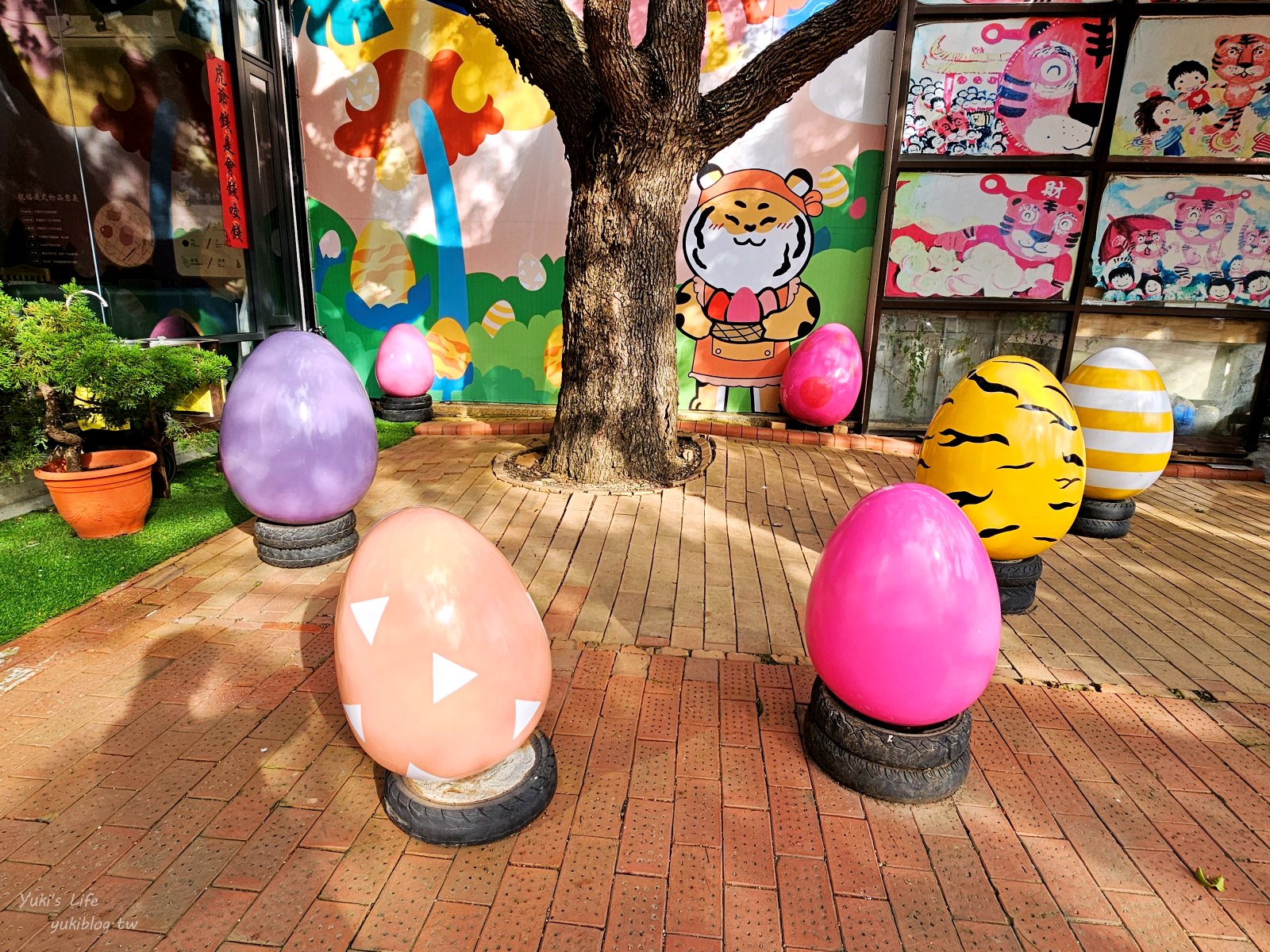 台中外埔景點：義虎堂虎爺廟~免門票老虎主題園區~餵魚吃紅蛋、招財金元寶！ - yuki.tw