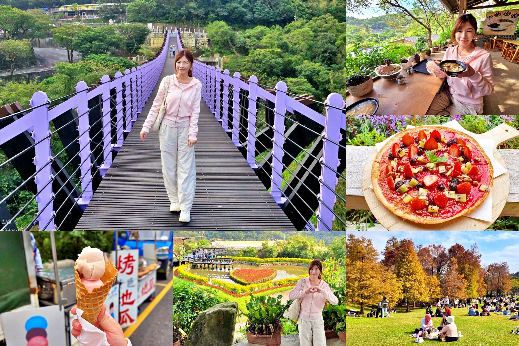 20260131160341_0_fbb059 【內湖一日遊】紫色吊橋吃豆花草莓pizza、隱藏咖啡廳賞101，免門票落羽松景點野餐超chill！情侶約會、親子放電！